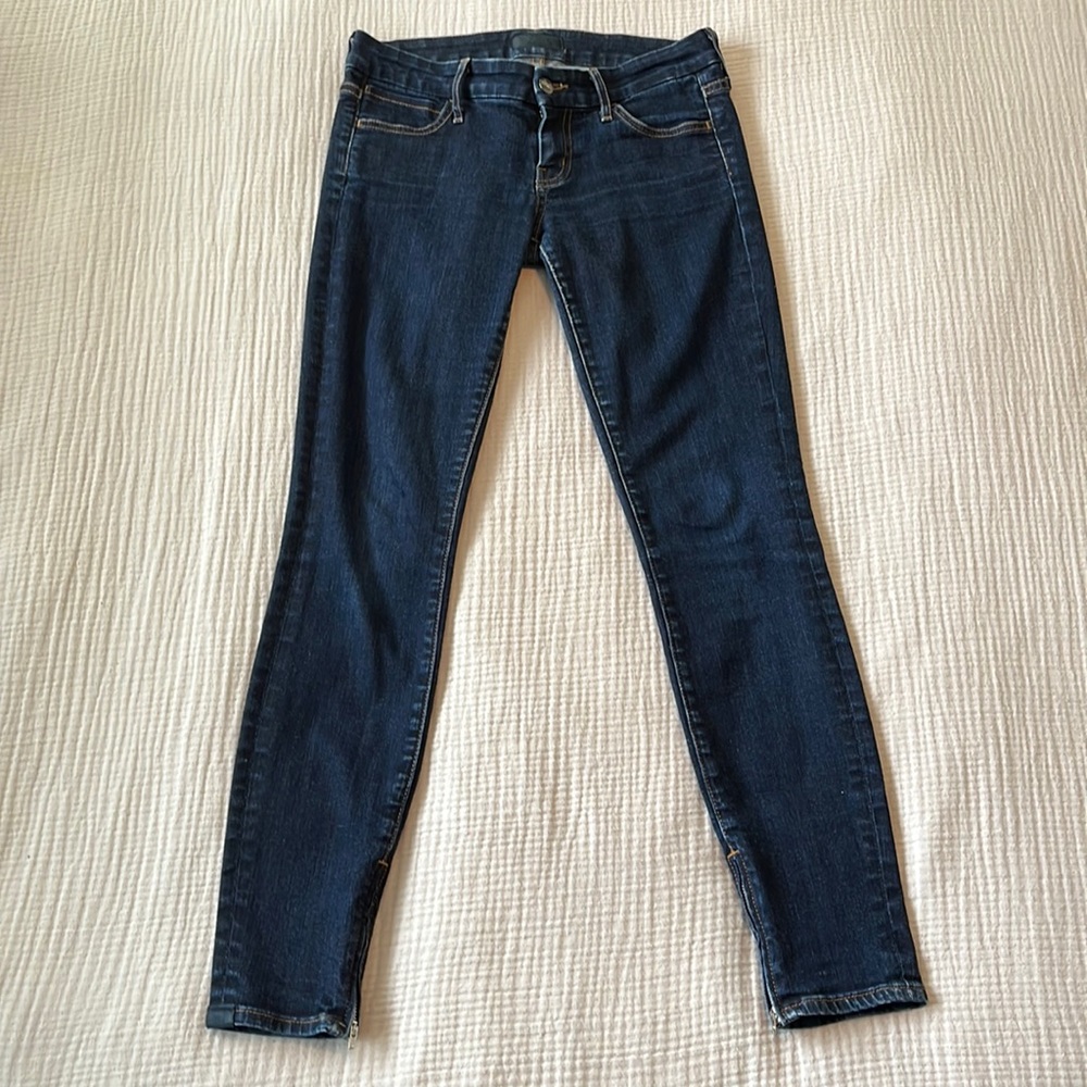 Absolutely Perfect Koral Low Rise Zip Skinny Jeans - Dark Denim